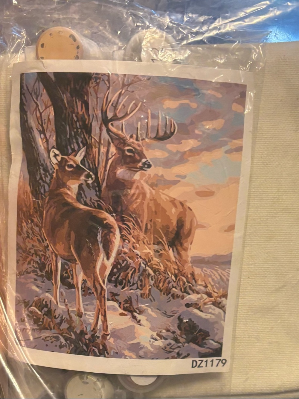 Wild Deer paint by numbers Art - Brown Scenic Home Accent